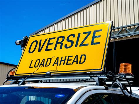 roof mounted oversize load signs.